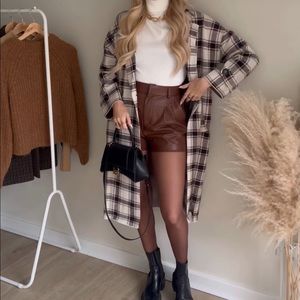 Zara plaid knit coat